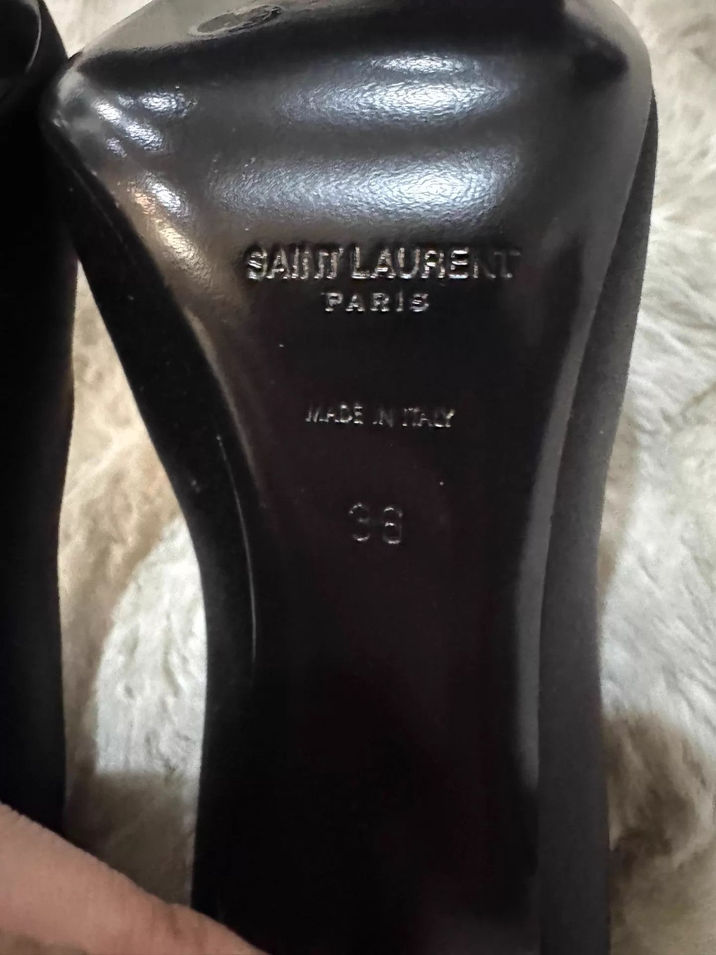 Saint Laurent Paris YSL Crystal Satin Runway Heels 36 99New Size US 5.5 / IT 35.5 - 7 Thumbnail