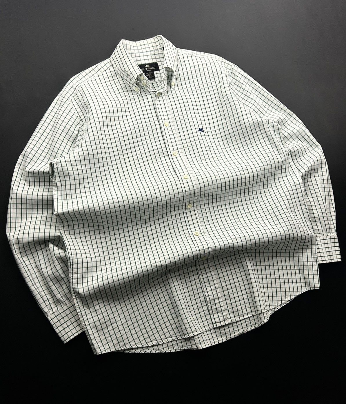 Etro Etro Milano Green Plaid Button-Up Cotton Shirt L Luxury Size US L / EU 52-54 / 3 - 2 Thumbnail