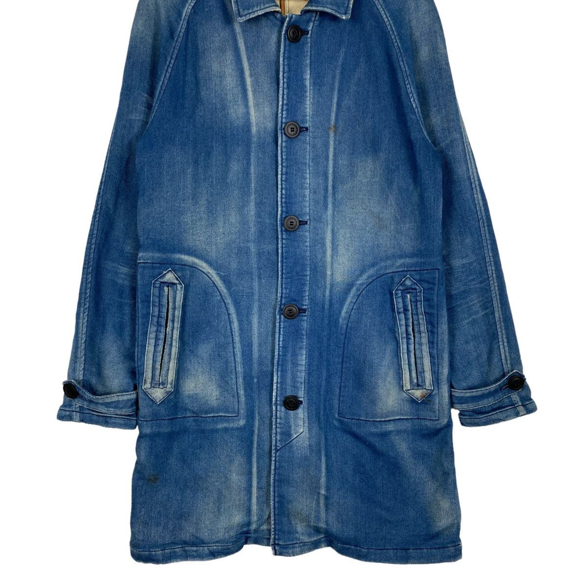 Blue Blue Japan × Indigo × Japanese Brand PLEIN INDIGO LONG JACKET Size US M / EU 48-50 / 2 - 5 Thumbnail