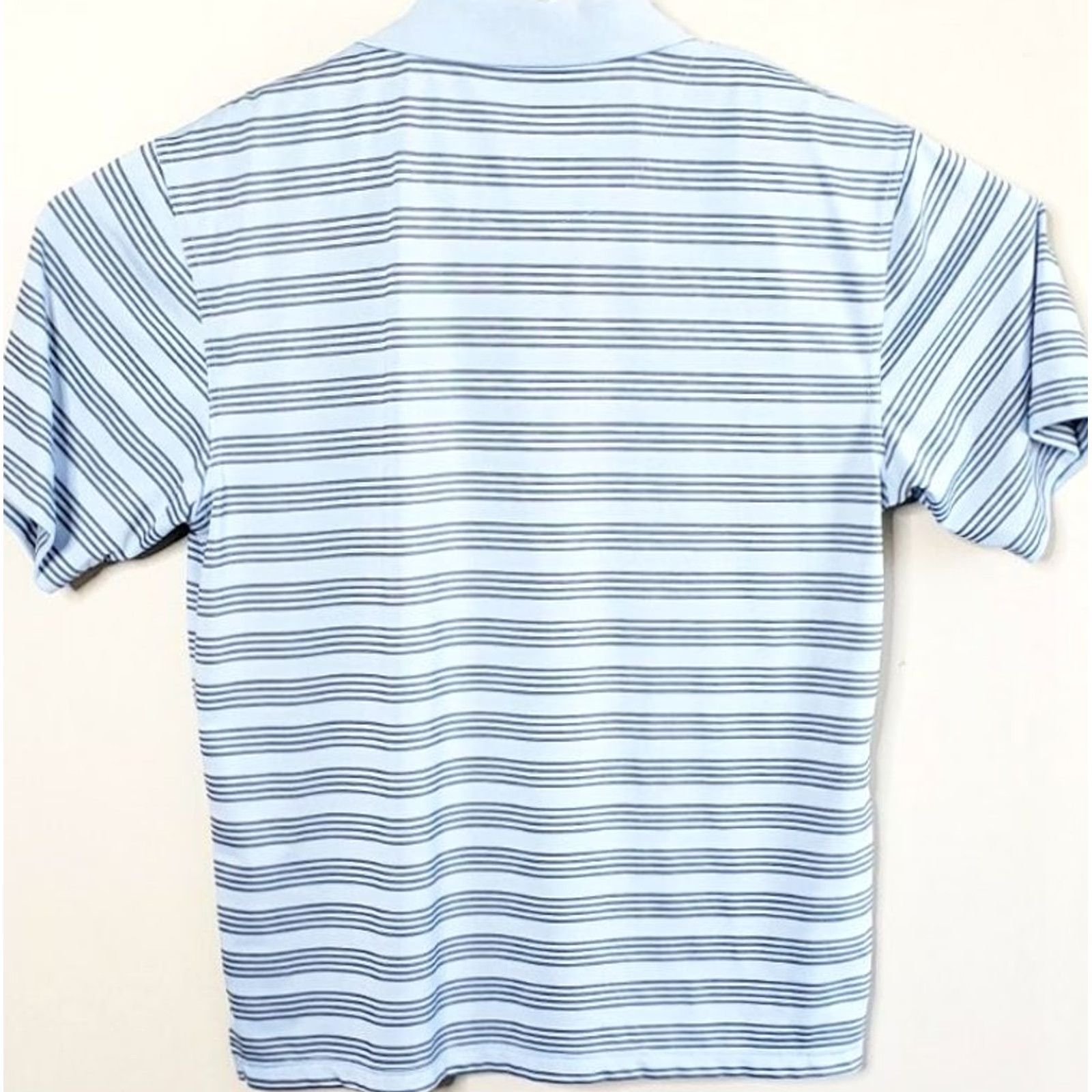 PGA Tour PGA TOUR Polo Shirt Shirt Men’s Large 3 Button Short Sleeve Textured Striped Blue Polo Shirt Size US L / EU 52-54 / 3 - 2 Thumbnail
