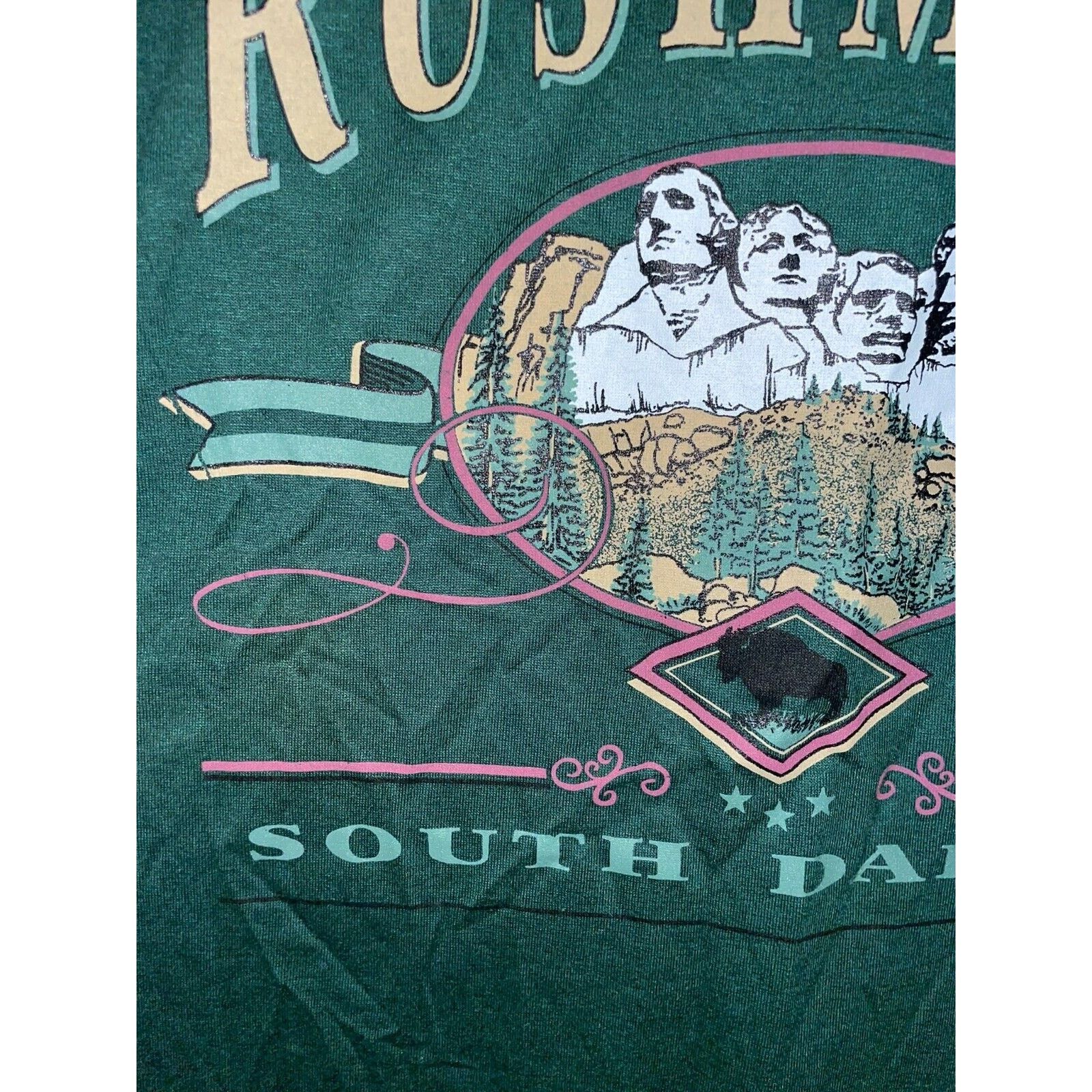 Jerzees Vintage Test Print Shirt Mount Rushmore Maine Naples Tee 90s Size US L / EU 52-54 / 3 - 5 Thumbnail