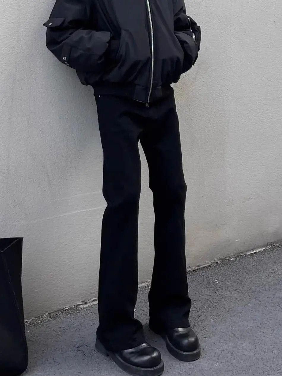 Vintage Slim Fit Micro Flare Black Jeans Size US 30 / EU 46 - 1 Thumbnail