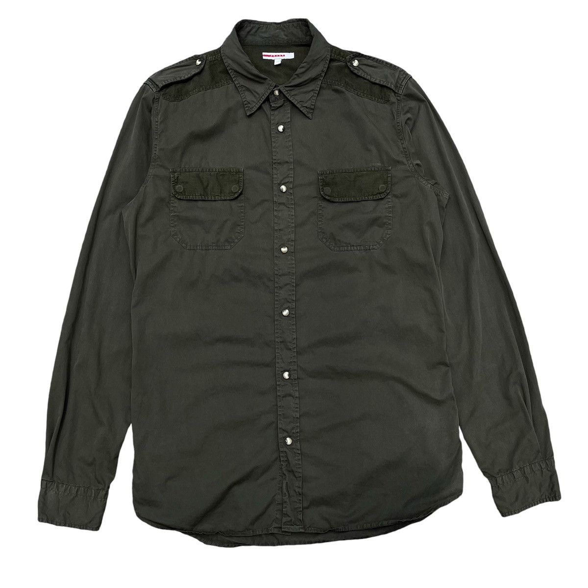 Prada PRADA OLIVE LONGSLEEVES Size US L / EU 52-54 / 3 - 1 Thumbnail
