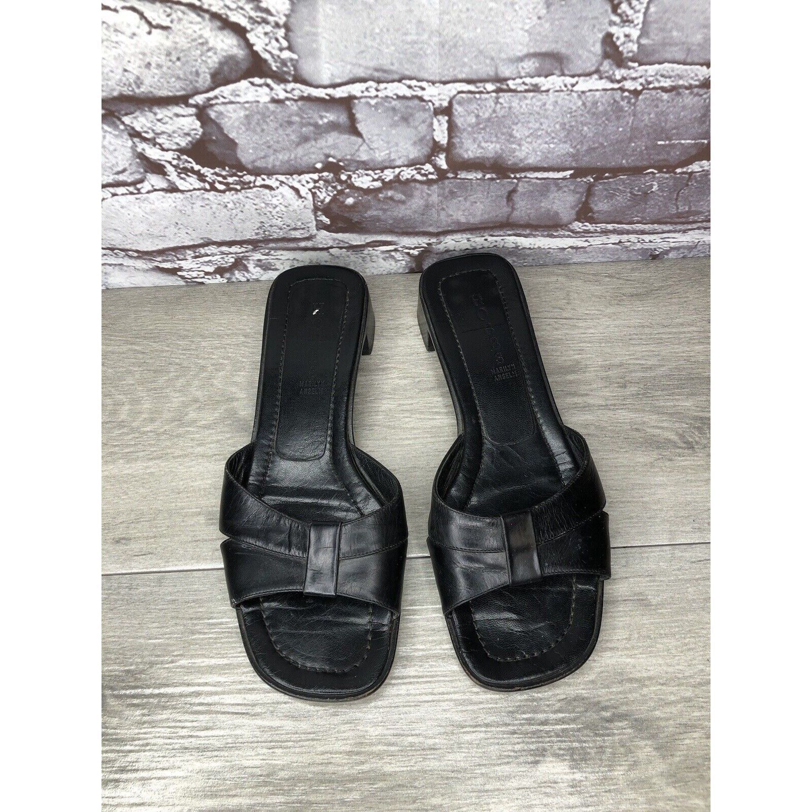Hobbs London Hobbs Marilyn Anselm Black Leather Open Toe Strap Slides Hee Size US 8.5 / IT 38.5 - 17 Thumbnail