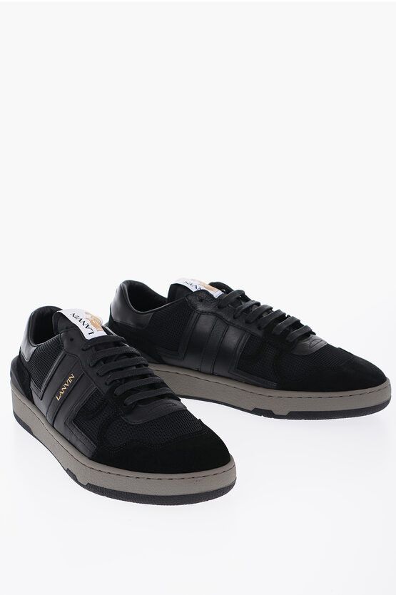 image of Lanvin Low-Top Tennis Sneakers in Black, Men's (Size 8)