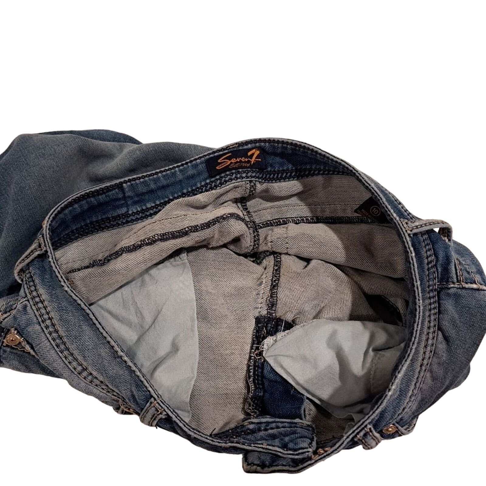 Other Seven 7 denim jeans shorts embroidered back pockets size 10 Size 32" / US 10 / IT 46 - 8 Thumbnail