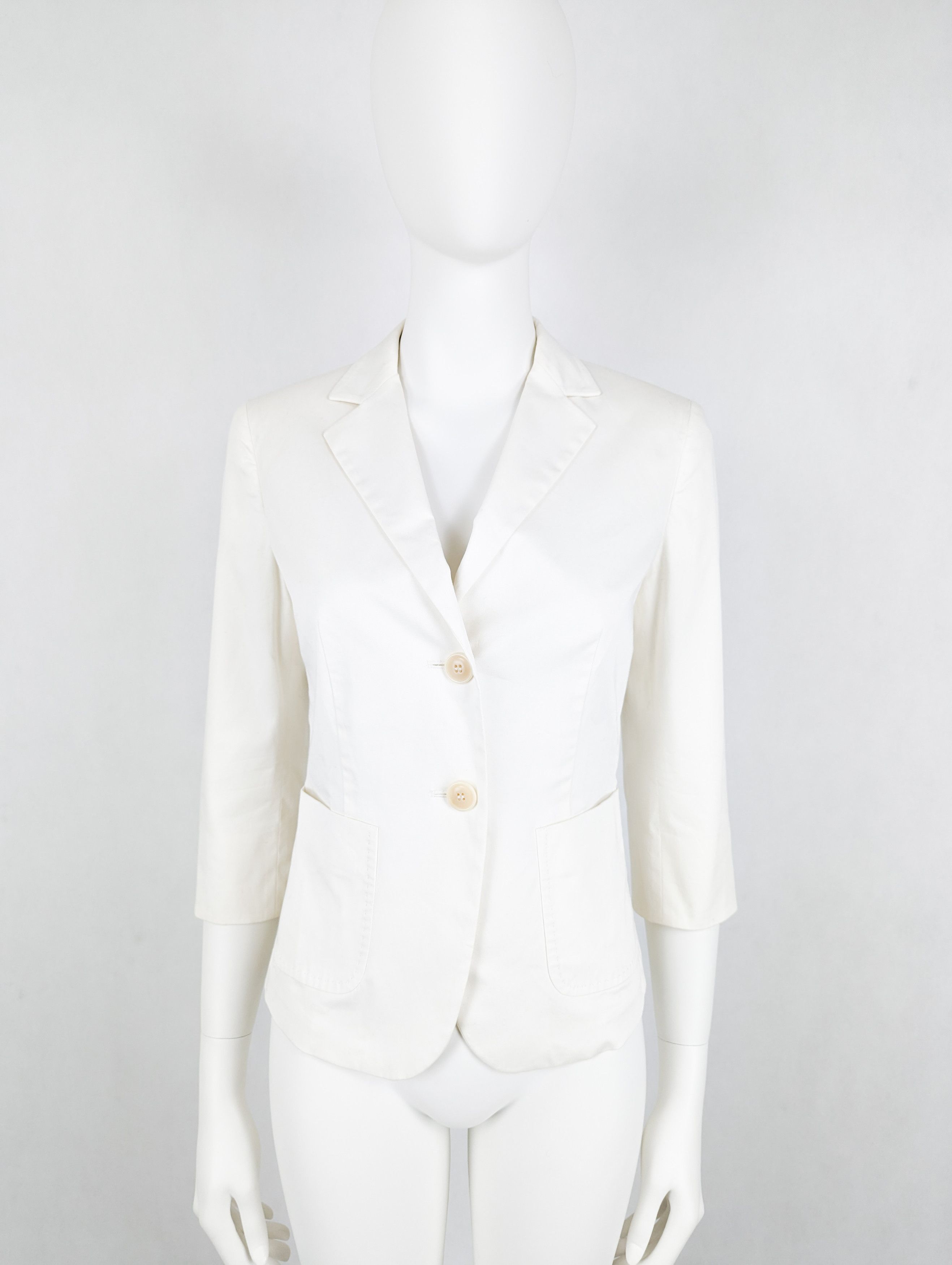 Max Mara Ivory Wool Osanna Blazer | Grailed