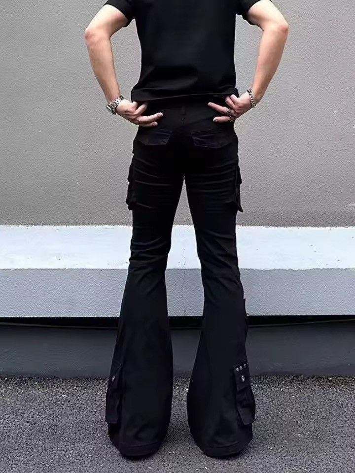 Jean Multi Pockets Black Slim Flared Jeans Pants Size US 30 / EU 46 - 5 Thumbnail