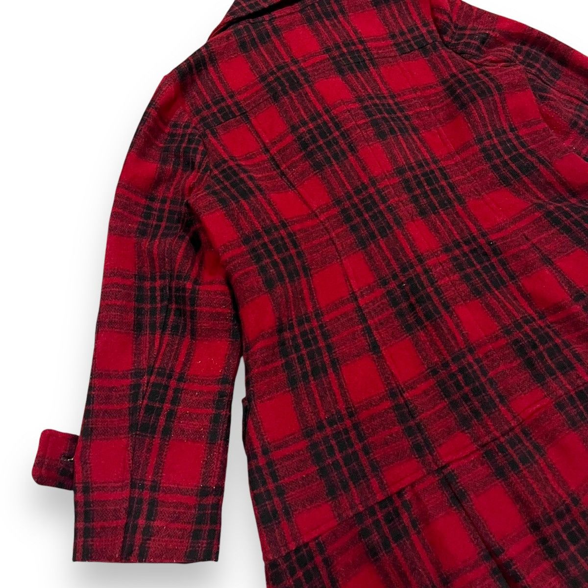 If Six Was Nine × Japanese Brand × Le Grande Bleu (L.G.B.) 🇯🇵 JAPANESE BRAND TARTAN WOOL PEACOAT Size L / US 10 / IT 46 - 12 Thumbnail