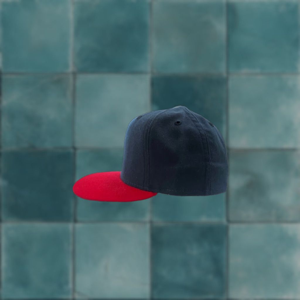 New Era VINTAGE New Era Hat Pro Model 6 3/4 Navy Blue Red Button NWOT 80s USA Made Baseball Cap Mens Size ONE SIZE - 1 Thumbnail