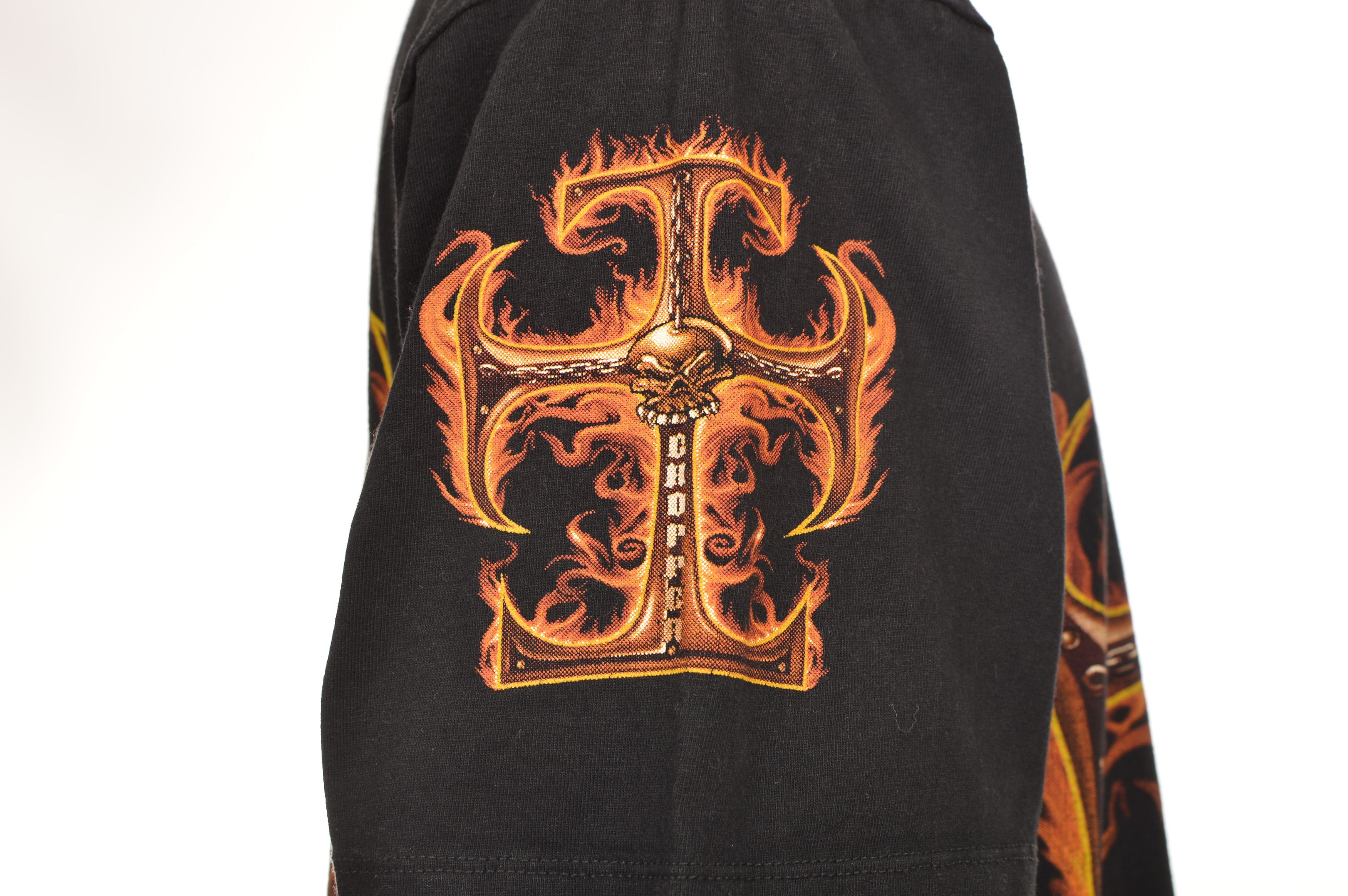Vintage Rock Tees Chopper Burning Cross Vintage Biker T-Shirt Size US L / EU 52-54 / 3 - 2 Thumbnail