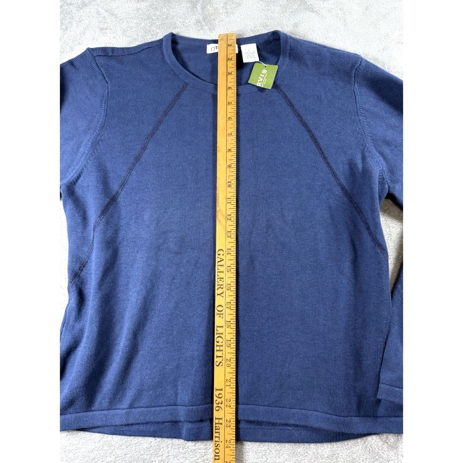 Orvis ORVIS Womens Pullover Sweater L Navy Blue Cashmere Blend Hike Camp Size L / US 10 / IT 46 - 4 Thumbnail