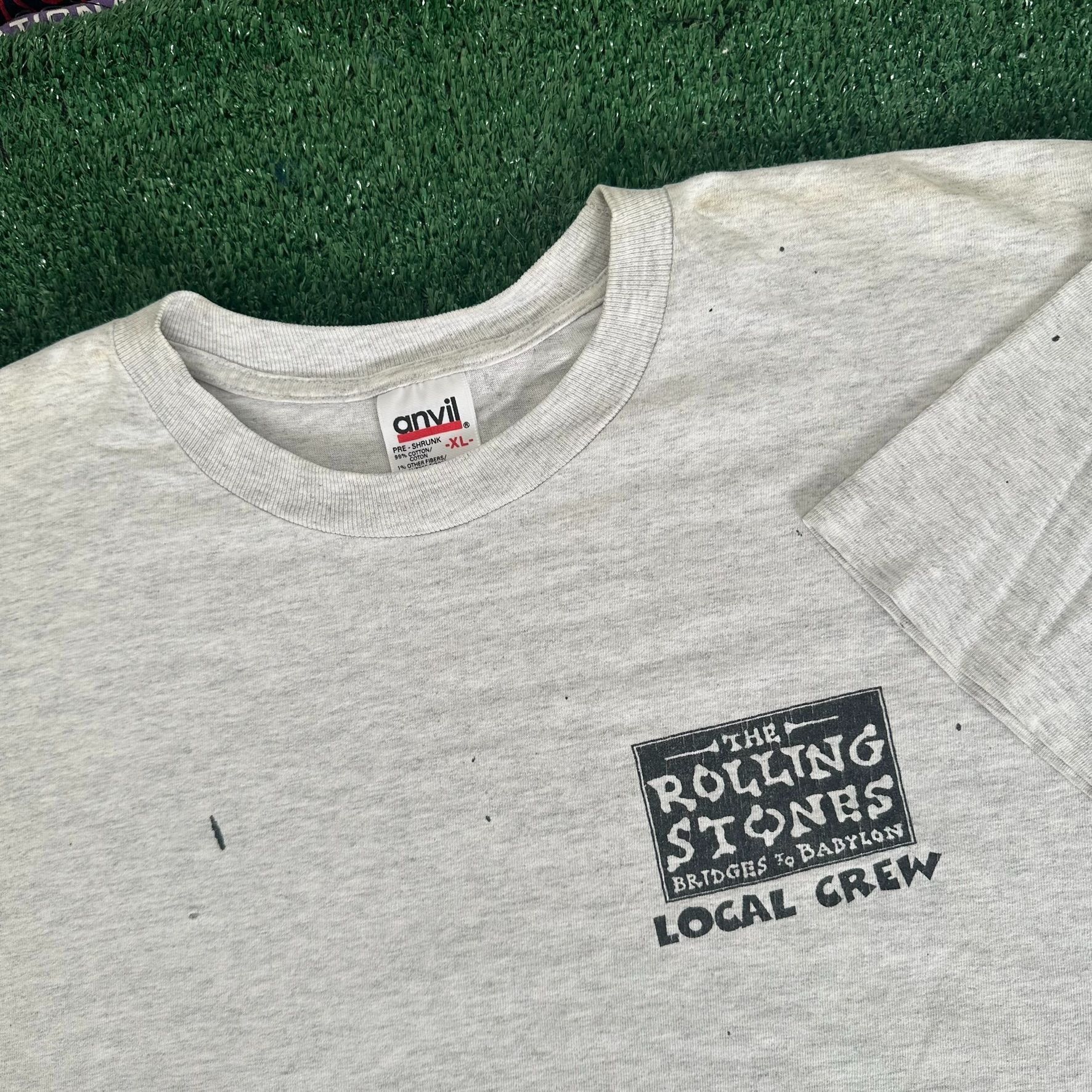 The Rolling Stones Vintage 90s Rolling Stones Tour Crew T-Shirt Bridges to Baby Size US XL / EU 56 / 4 - 2 Thumbnail