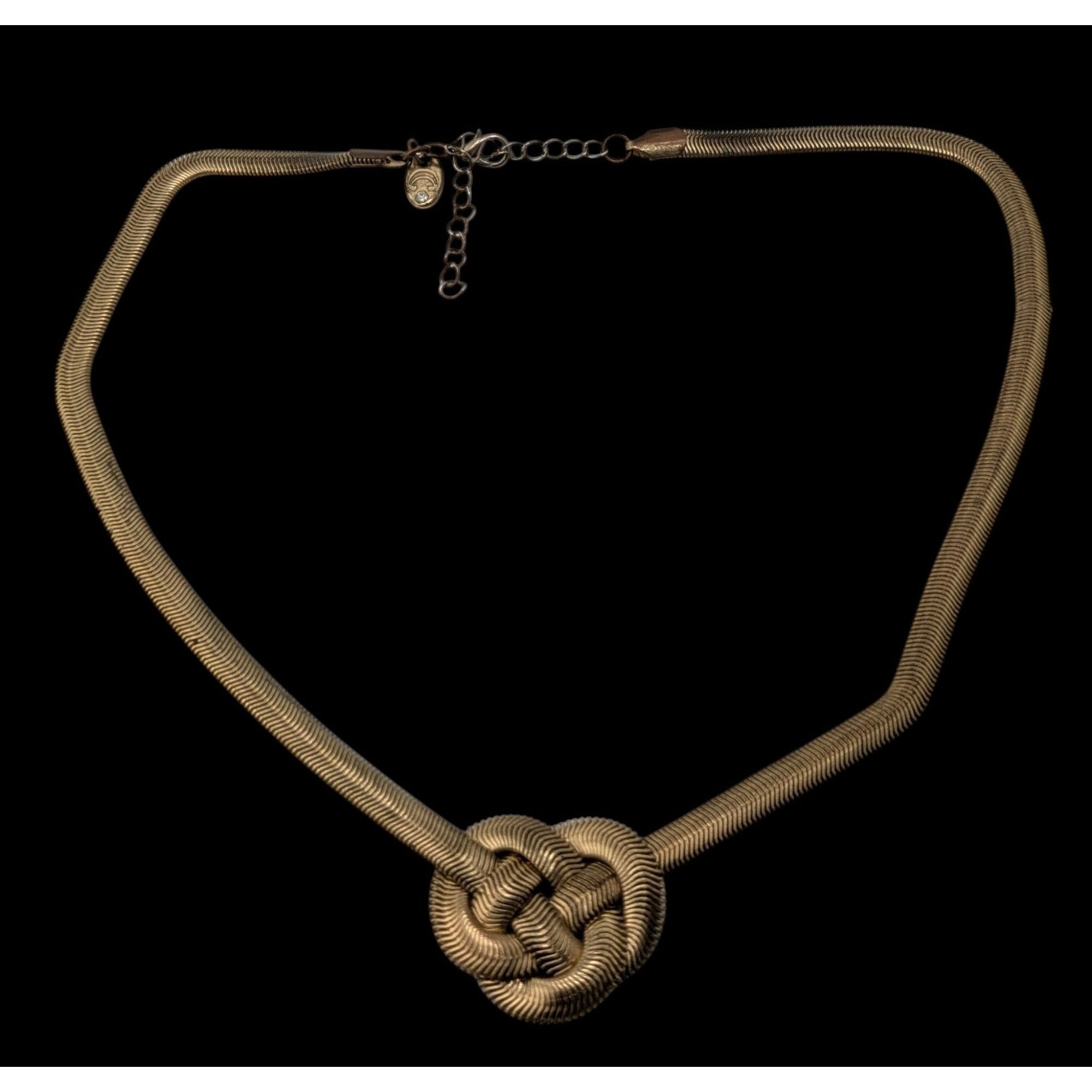 Other Charming Charlie Gold-Tone Knot Snake Chain Statement Neckla Size ONE SIZE - 1 Thumbnail