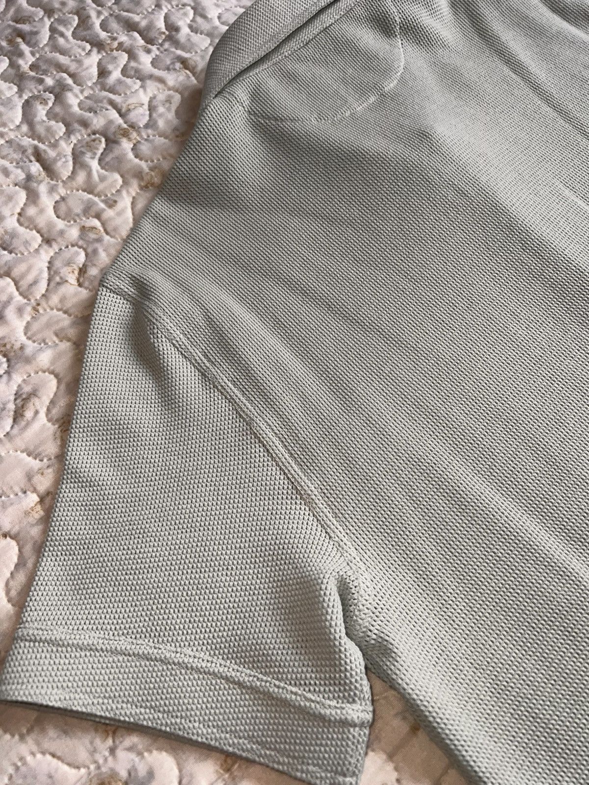 48 Tom Ford Polo Shirt light grey knit breath texture button