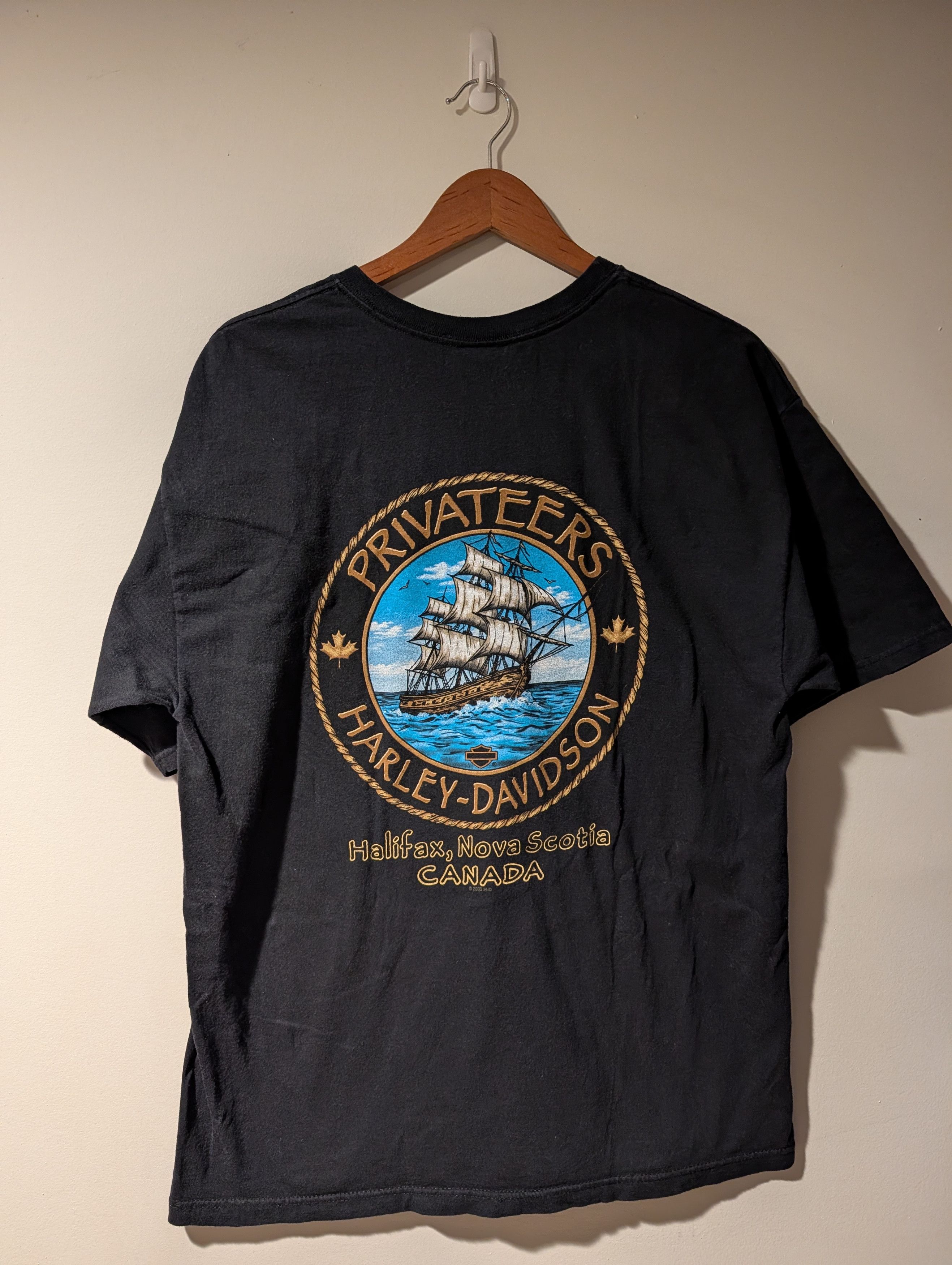 Harley Davidson Vintage Harley Davidson Privateers Halifax Canada T-Shirt Size US L / EU 52-54 / 3 - 5 Thumbnail