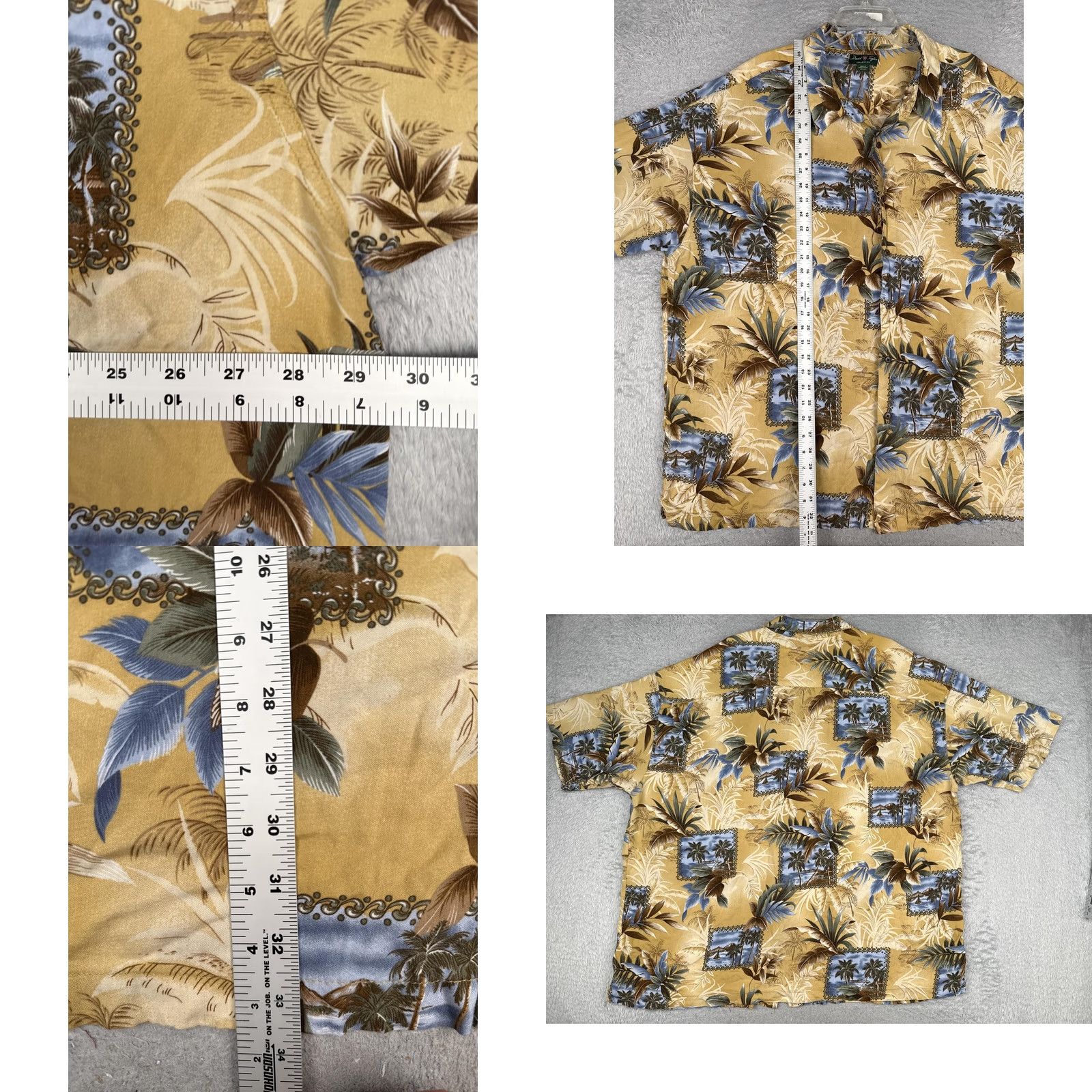 Vintage David Taylor Collection Shirt Mens 4XL Beige Hawaiian Short Sleeve Button Up Size US XXL / EU 58 / 5 - 8 Thumbnail
