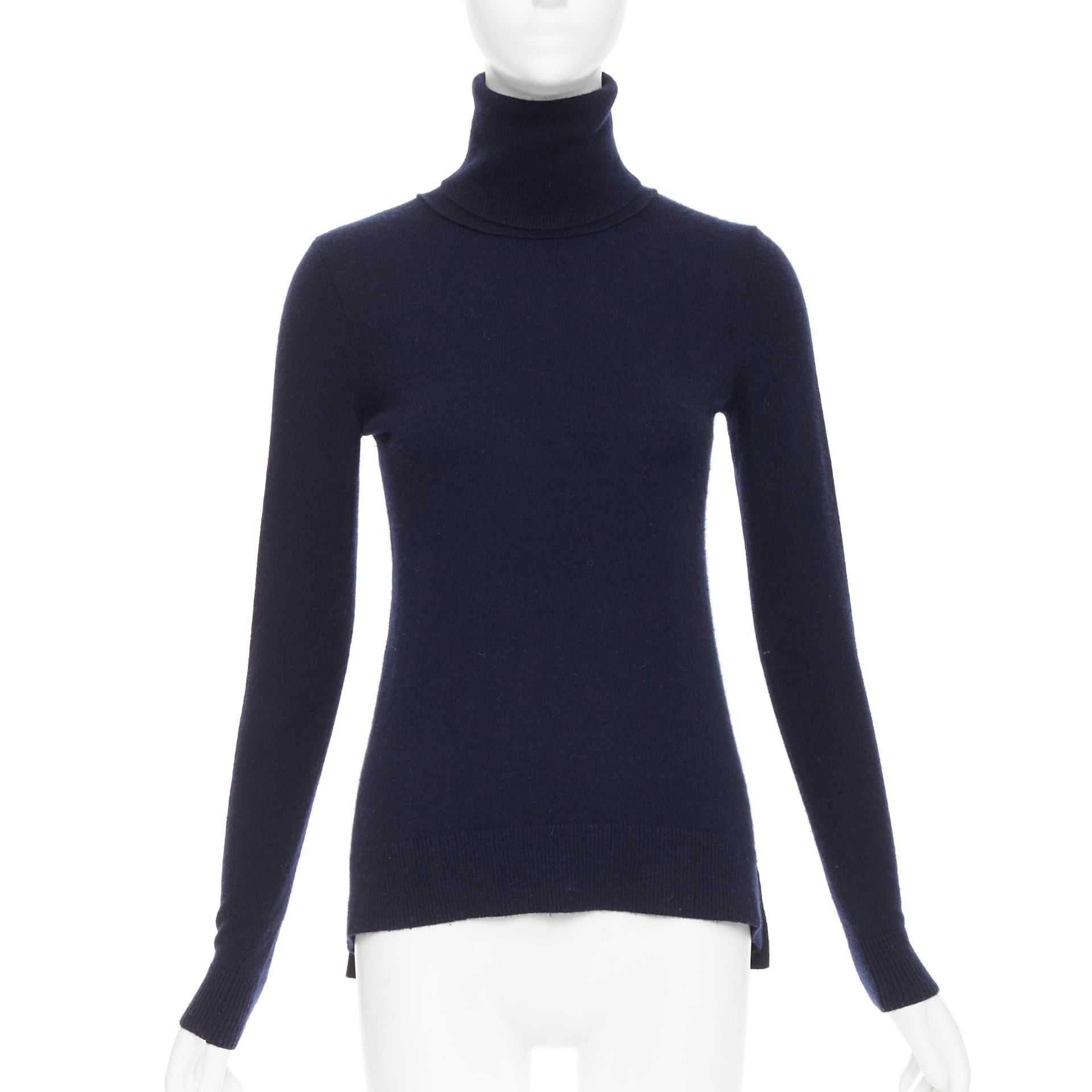 Vince VINCE 100% cashmere navy long sleeve minimal turtleneck sweater XXS Size XS / US 0-2 / IT 36-38 - 1 Thumbnail