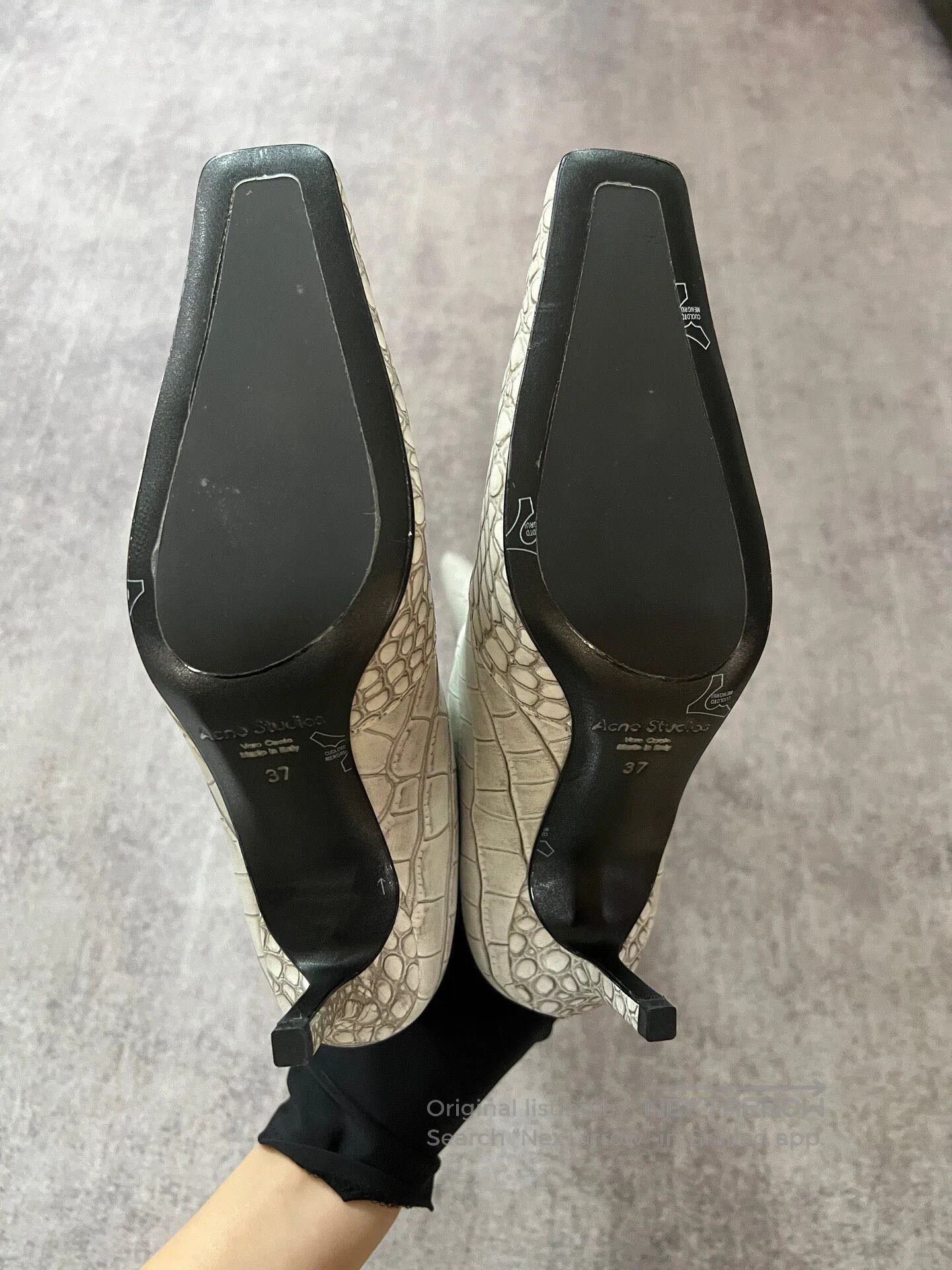 Acne Studios Acne Studios Crocodile-Embossed Tall Boots| Size US 6.5 / IT 36.5 - 7 Thumbnail