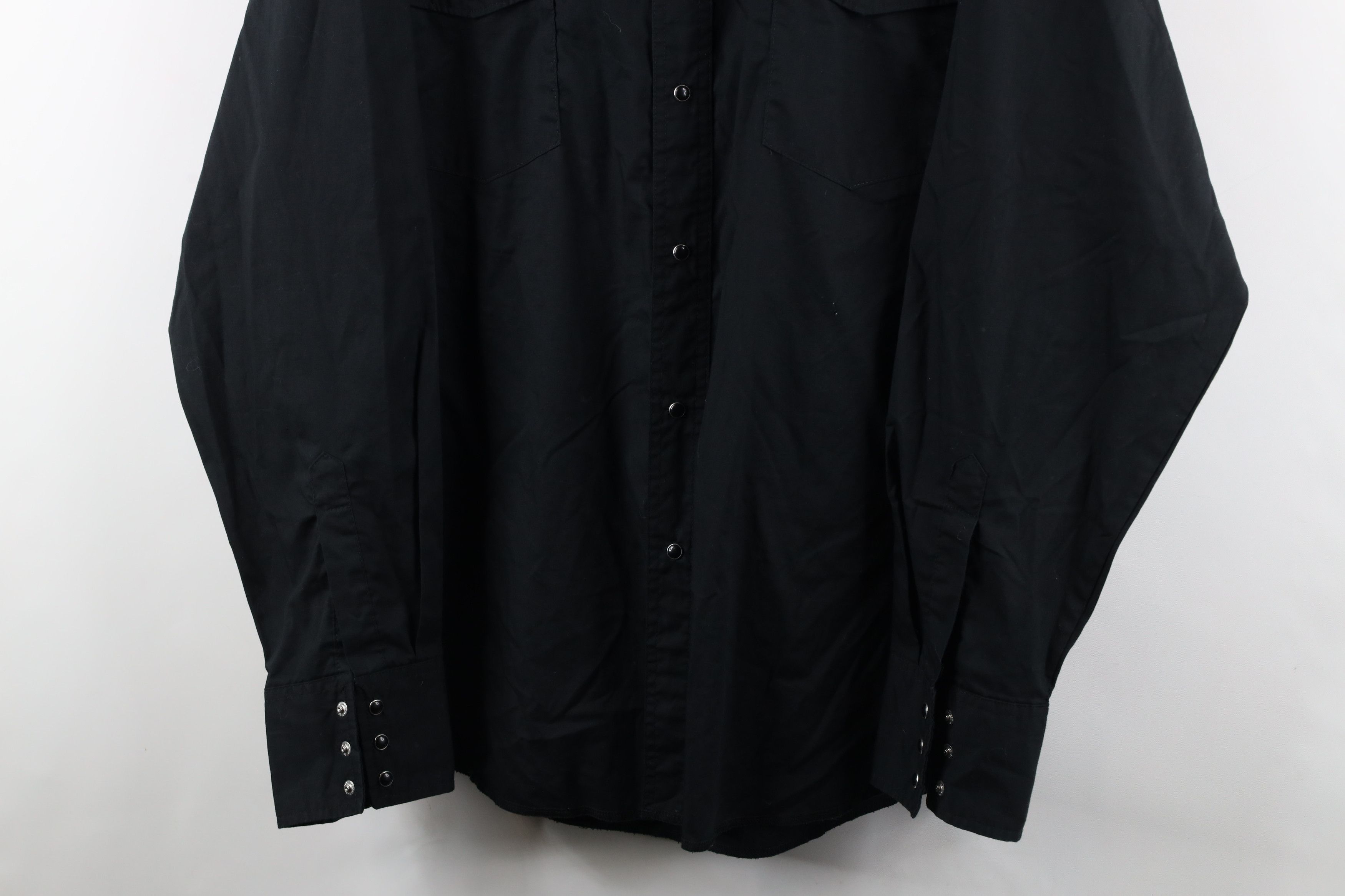 Vintage × Wrangler Vintage 90s Wrangler Rodeo Snap Button Collared Shirt Black Size US XXL / EU 58 / 5 - 3 Thumbnail