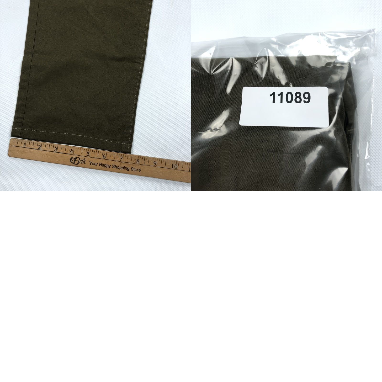 Bonobos BONOBOS Men's 34x32 Slim Fit Dark Olive Organic Cotton Chino Pants NWT Size US 34 / EU 50 - 9 Thumbnail