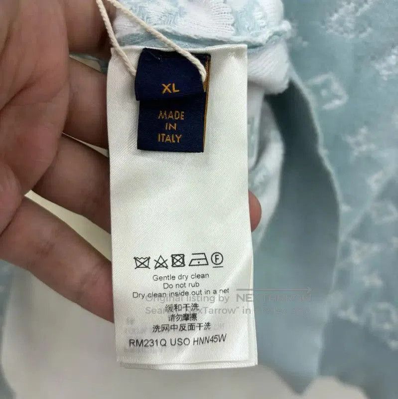 Louis Vuitton Louis Vuitton Light Blue Cotton Knitted Hoodie . Size XL / US 12-14 / IT 48-50 - 3 Thumbnail