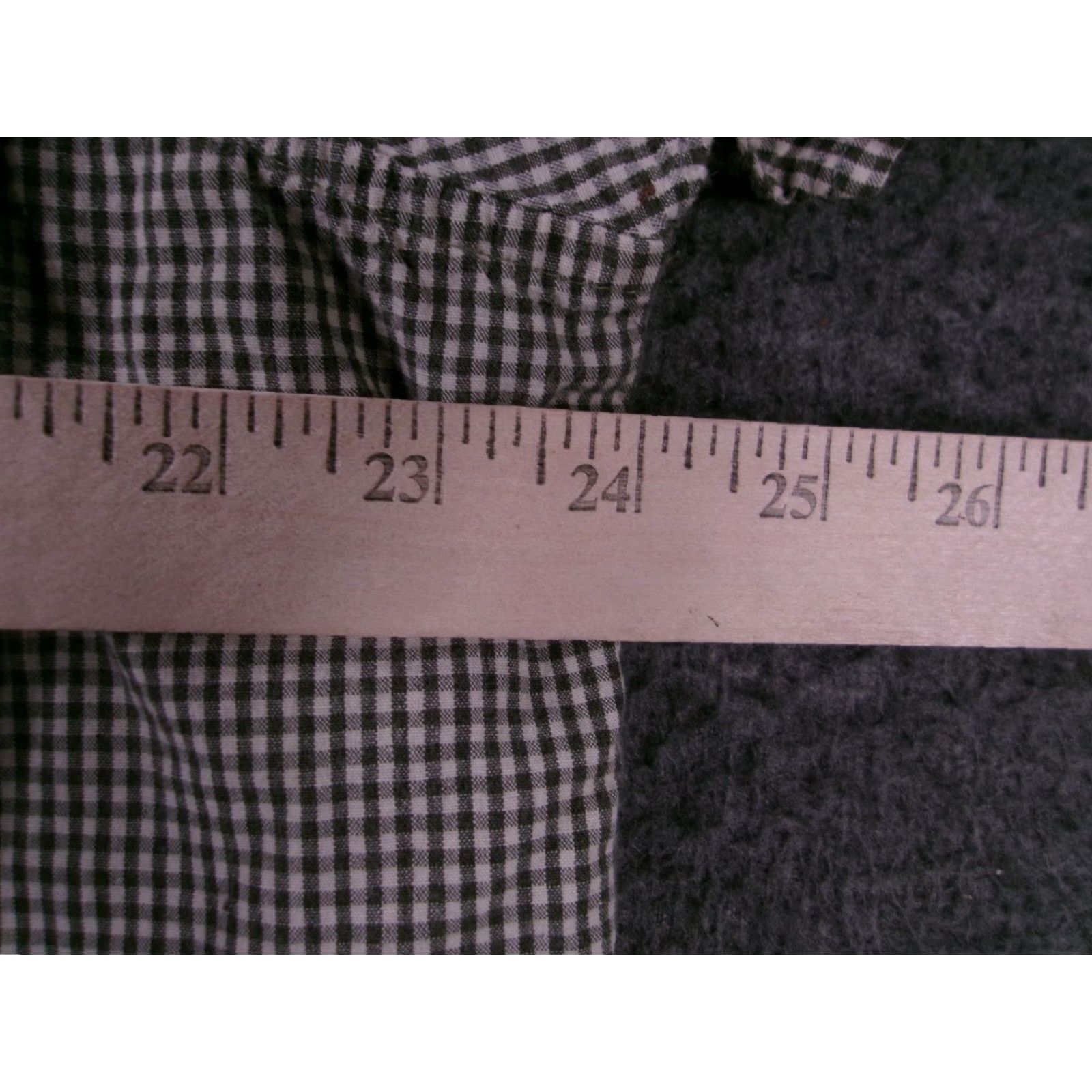 Faded Glory Faded Glory Shirt Womens XL Short Sleeve Button Up Gingham Green Cotton Relaxed Size XL / US 12-14 / IT 48-50 - 3 Thumbnail
