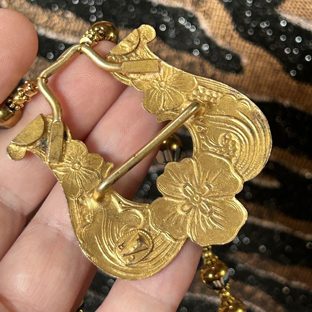 Vintage Handcrafted salvaged antique belt buckle pendant necklace Size ONE SIZE - 7 Thumbnail