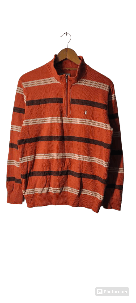 Macbeth MACBETH USA STRIPE HALF ZIPPER PULLOVER JACKET Size US L / EU 52-54 / 3 - 5 Thumbnail