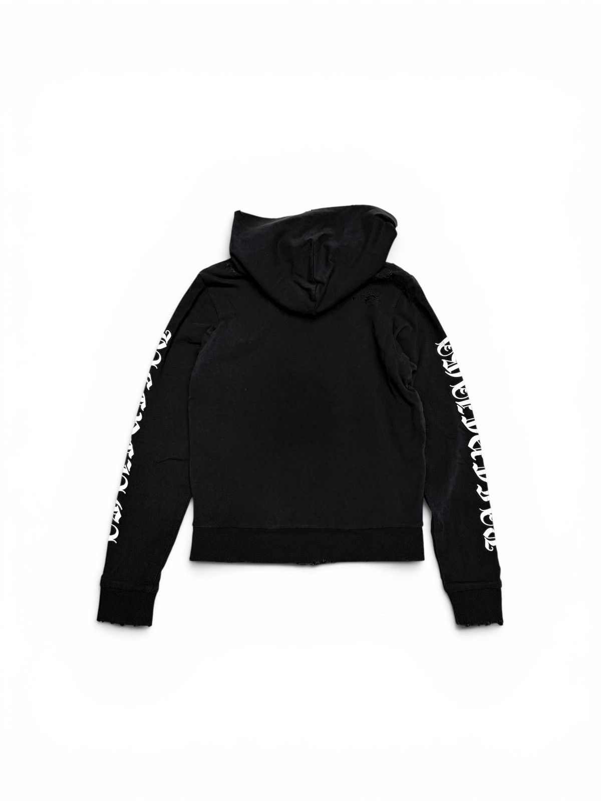 Balenciaga Balenciaga Antique Logo Print Peeling Stretch Zip Up Hoodie Size US XS / EU 42 / 0 - 2 Thumbnail