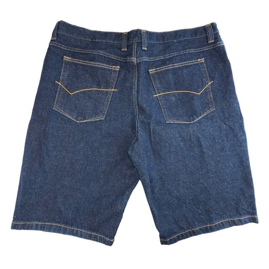 Vintage Anchor Blue Baggy Jean Shorts Mens Size 42 90s Jeans