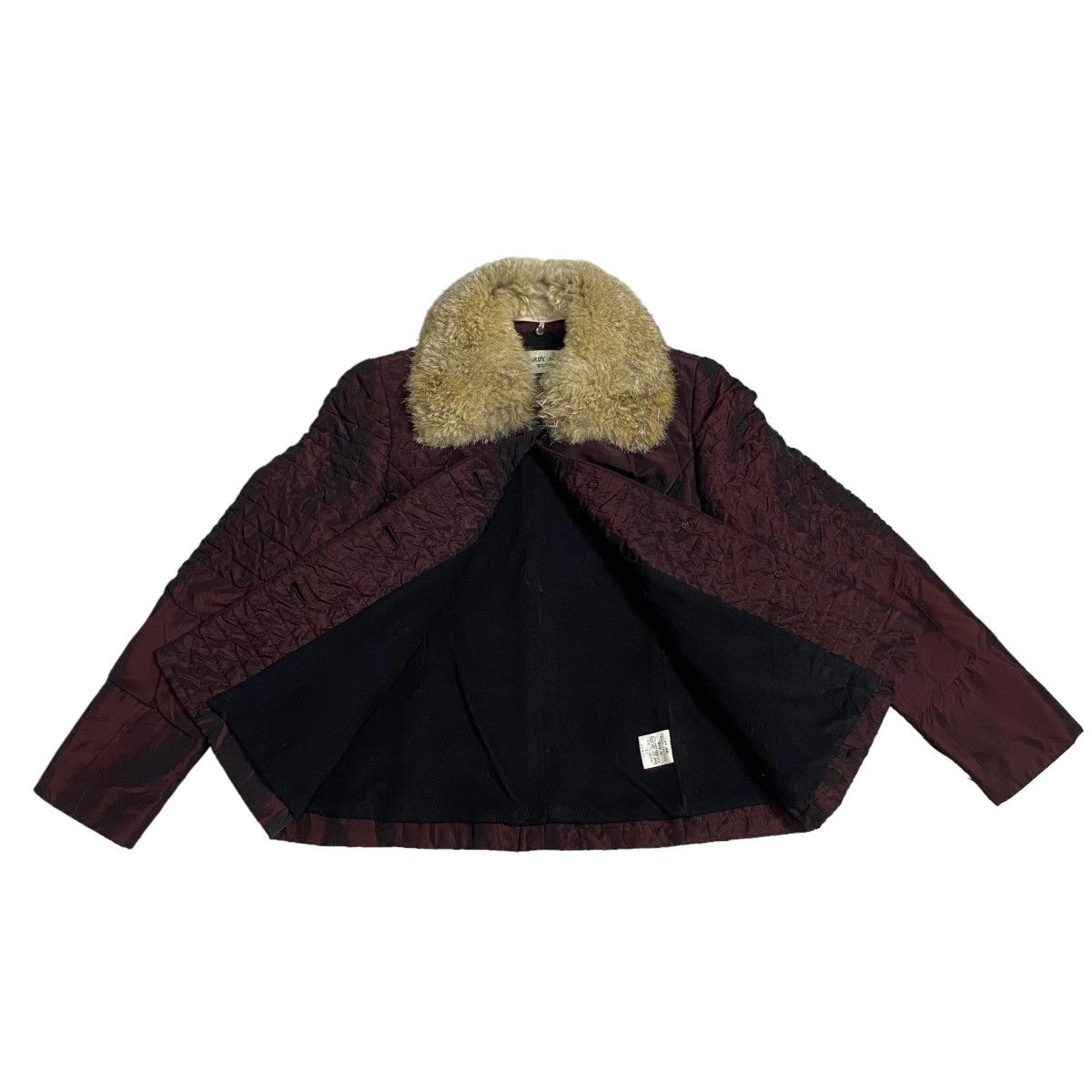 Hardy Amies × Vintage Hardy Armies Boutique quilted jacket fox fur neck Size S / US 4 / IT 40 - 6 Thumbnail