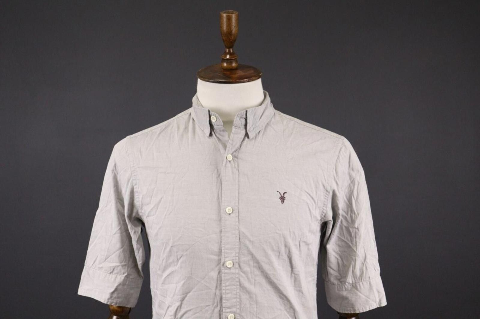Allsaints AllSaints Gray Short Sleeve Button Down Shirt Size S Size US S / EU 44-46 / 1 - 3 Thumbnail