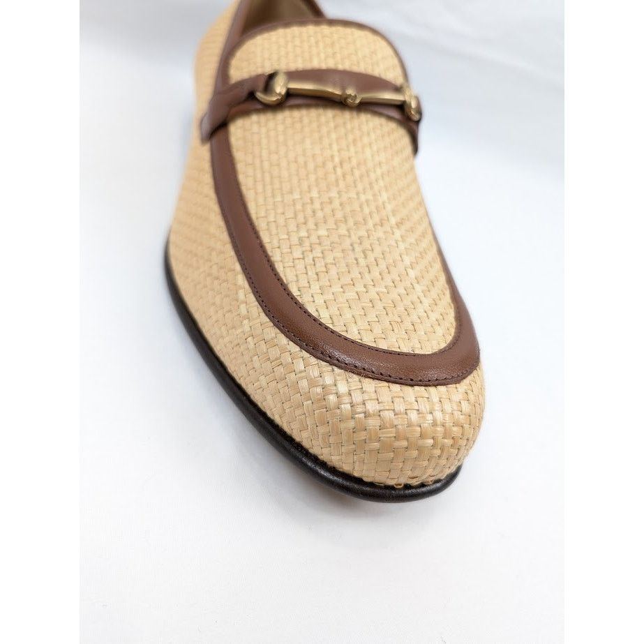 Gucci o1rshd1 Horsebit Buckle Loafers in Beige/Brown Size US 11.5 / EU 44-45 - 6 Thumbnail