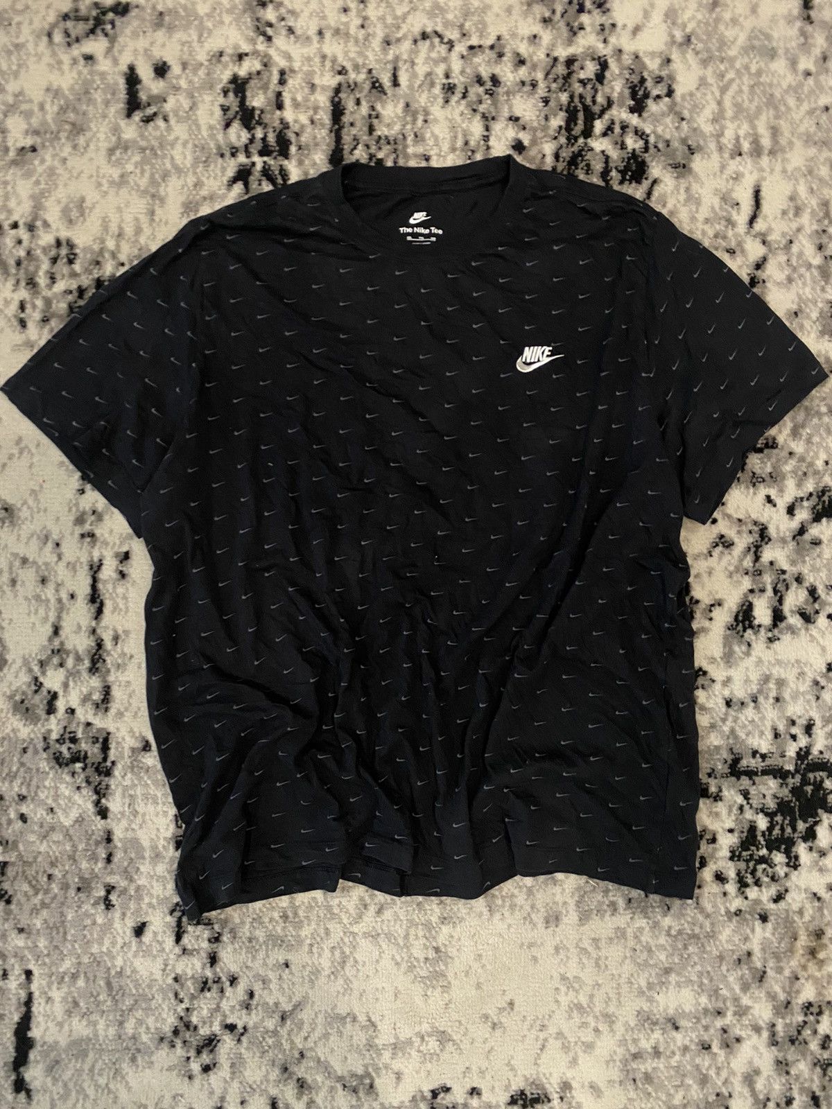 Nike × Vintage Nike Monogram Swoosh Tee Vintage Streetwear Xl Size Size US L / EU 52-54 / 3 - 1 Thumbnail