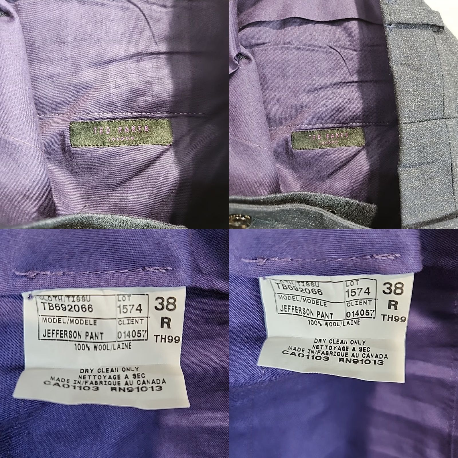 Ted Baker Ted Baker Jefferson Dress Pants Men's 38R Navy Blue 100% Wool Office Academia Size US 38 / EU 54 - 9 Thumbnail