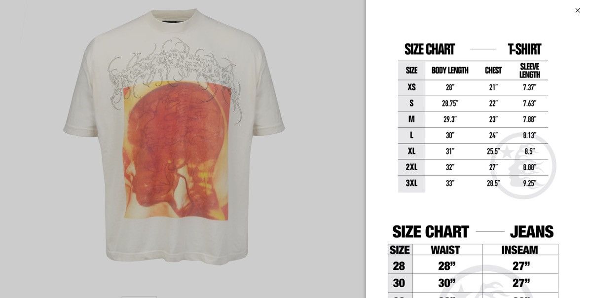 HELLSTAR Hellstar Blood Scan Tee Shirt White Size US M / EU 48-50 / 2 - 25 Thumbnail