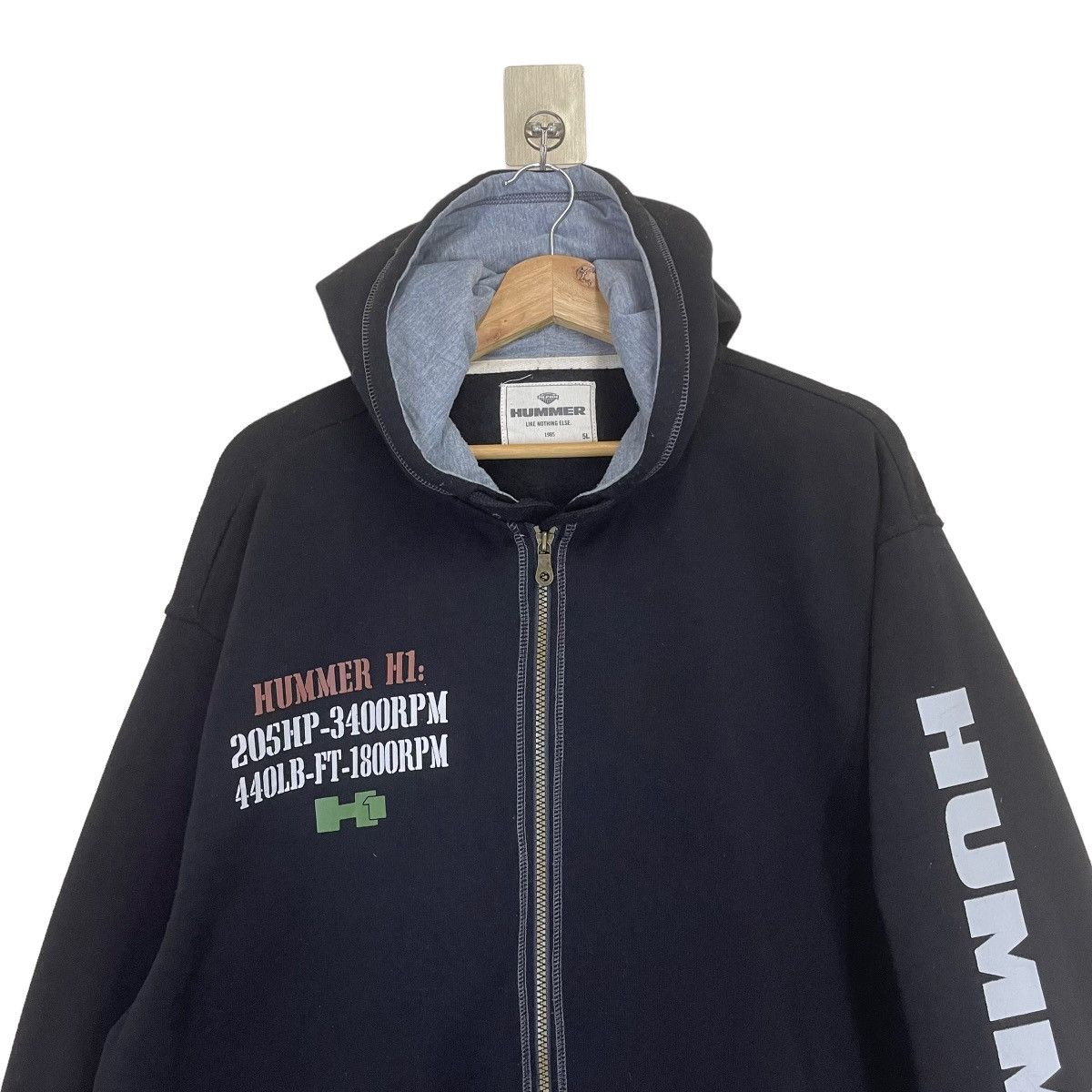 Japanese Brand Hummer H-1 Big Logo Fullzip Hoodies Size 2XL Size US XXL / EU 58 / 5 - 4 Thumbnail