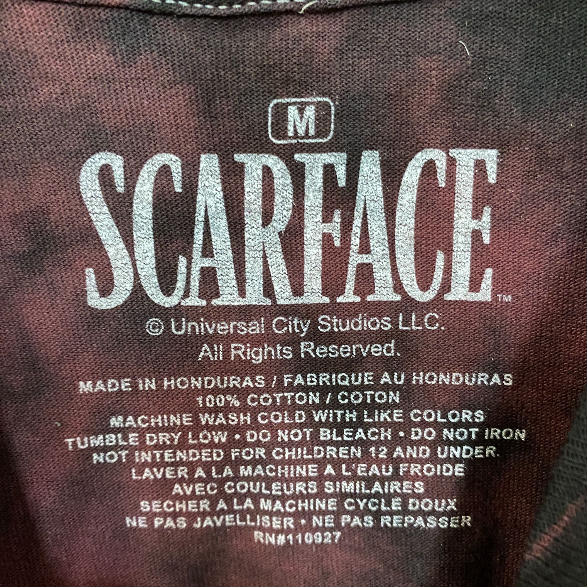Other Scareface Tony Montana Maroon Tie Dye T-Shirt Medium Size US M / EU 48-50 / 2 - 4 Thumbnail
