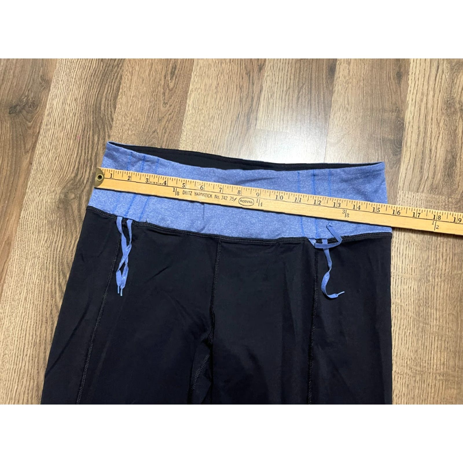 Vintage 90 Degrees Pants Women's Large Blue Black Yoga Pants Pull On Casual Size 36" / US 14 / IT 50 - 6 Thumbnail