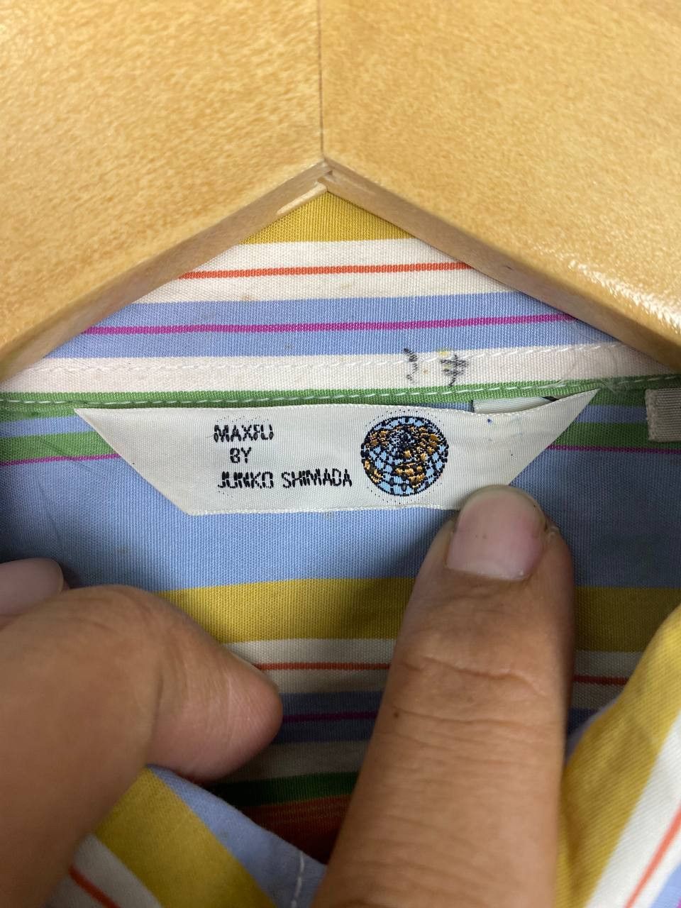 Junko Shimada vintage 90s maxfli by junko shimada striped shirt Size US L / EU 52-54 / 3 - 8 Thumbnail