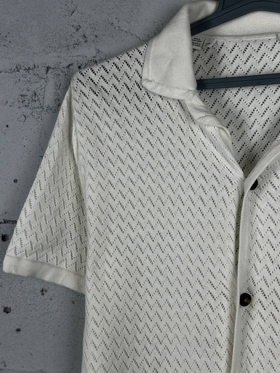 Other Avant Garde White Rico Knitted Shirt ALD Style Size L Size US L / EU 52-54 / 3 - 4 Thumbnail