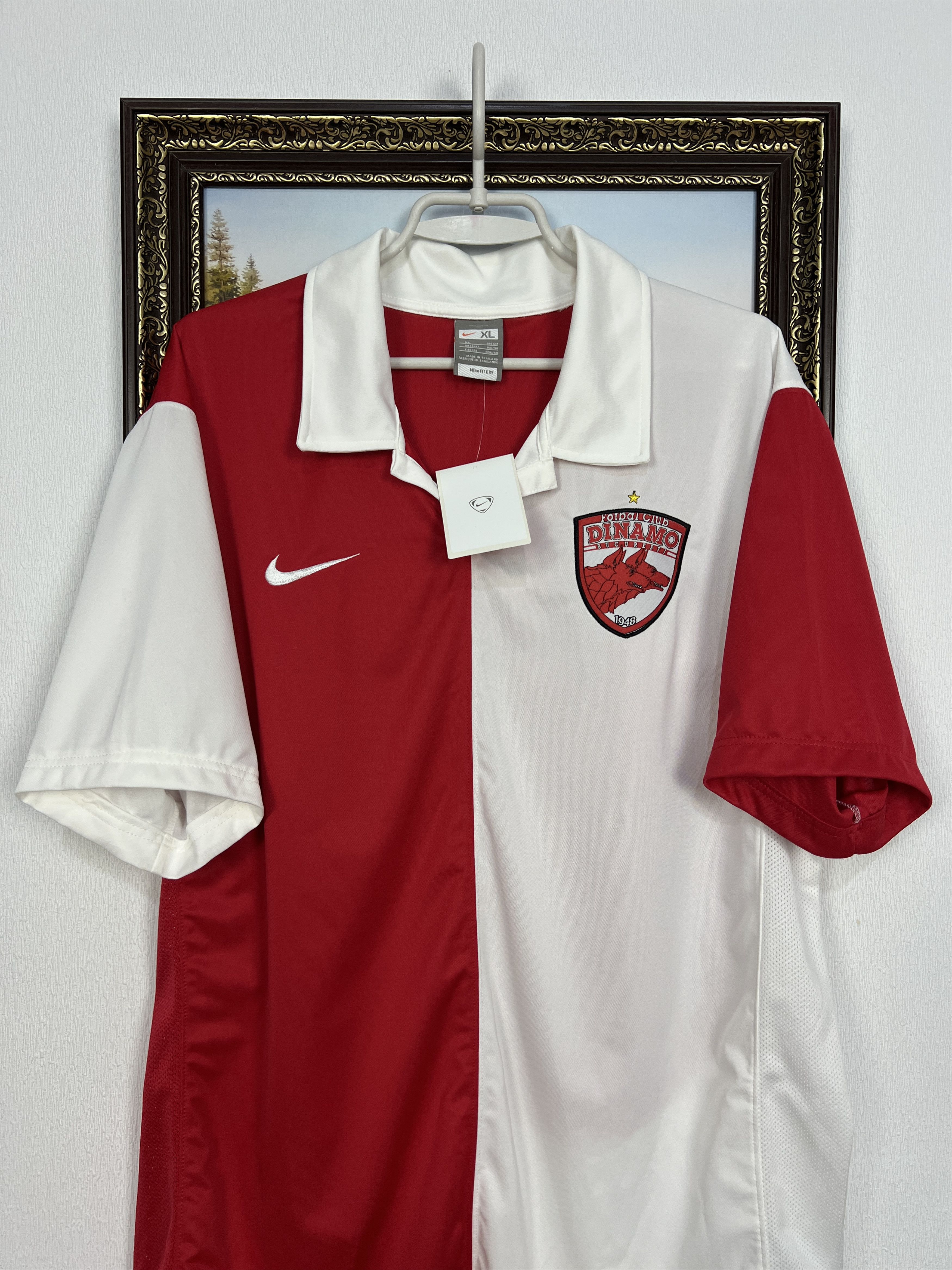 Nike Dynamo Bucharest Home football shirt 2008 Soccer Nike Jersey Size US XL / EU 56 / 4 - 2 Thumbnail