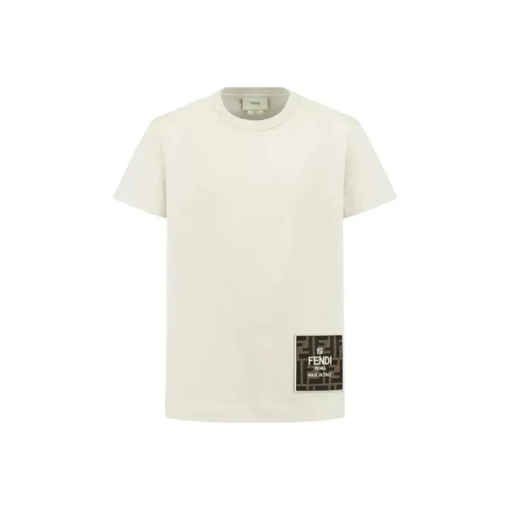 Fendi Fendi Kids Short Sleeve T-Shirt in Light Gray 0079 Size US M / EU 48-50 / 2 - 1 Thumbnail