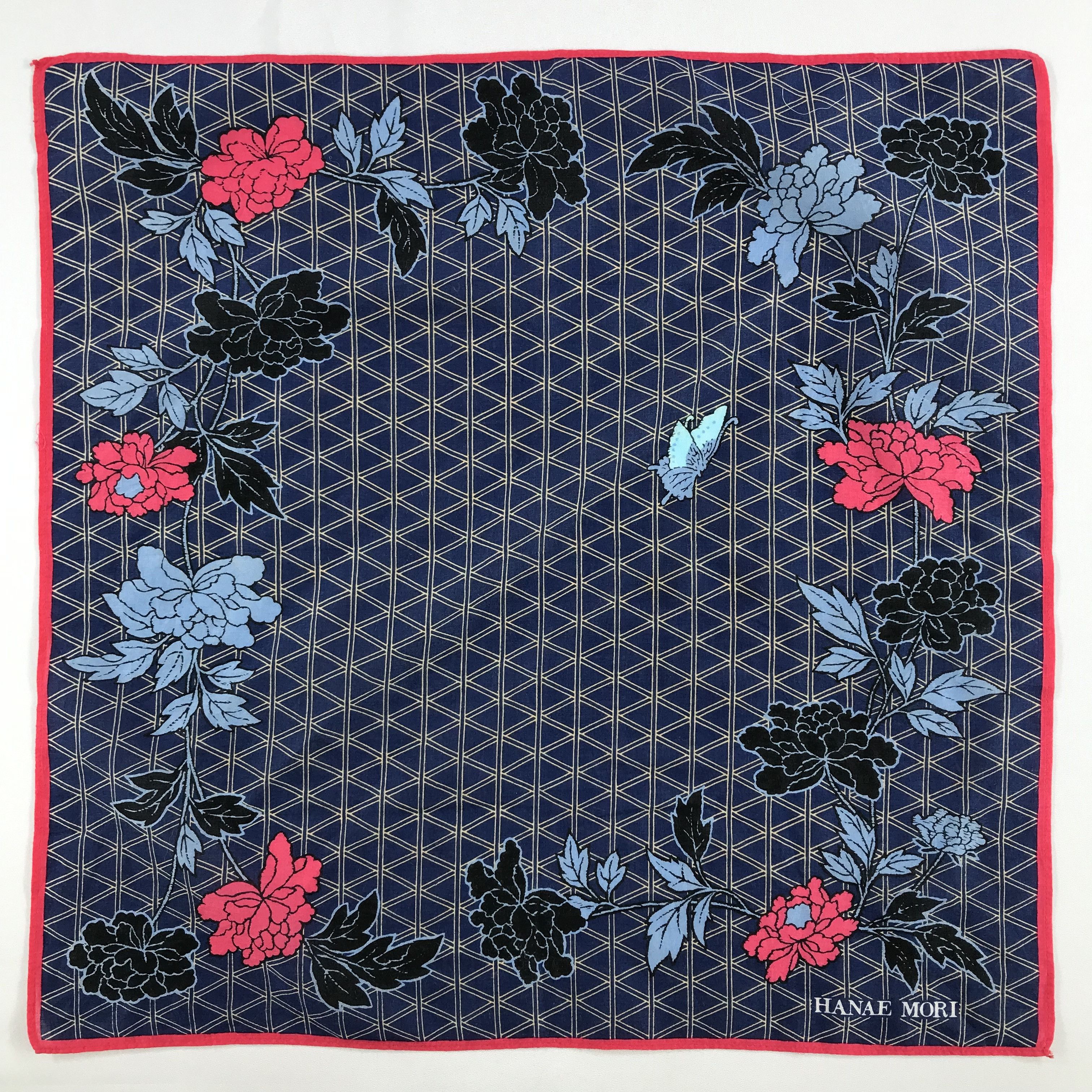 Hanae Mori × Vintage Hanae Mori Bandana / Handkerchief / Neckerchief - S2673 Size ONE SIZE - 1 Thumbnail