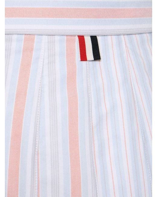 Thom Browne o1s22i1n0924 Funmix Striped Oxford Mini Skirt Size 27" / US 4 / IT 40 - 4 Thumbnail