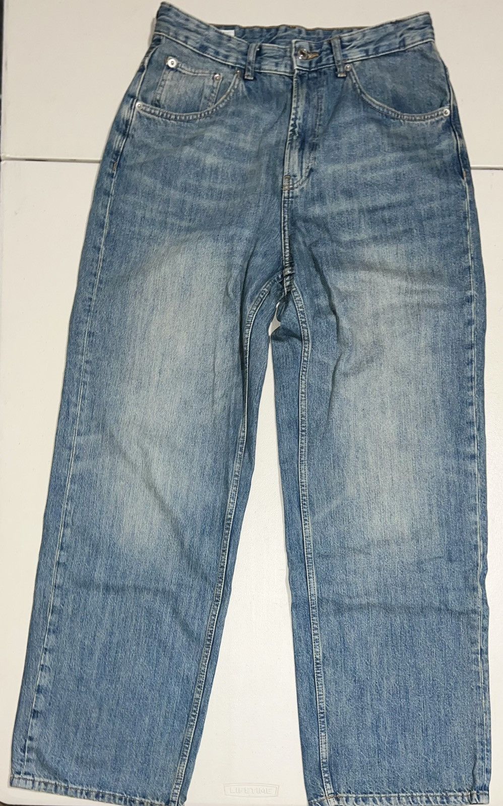 Zara Zara Baggy Light Dark Washed Blue Jeans Size US 30 / EU 46 - 1 Thumbnail