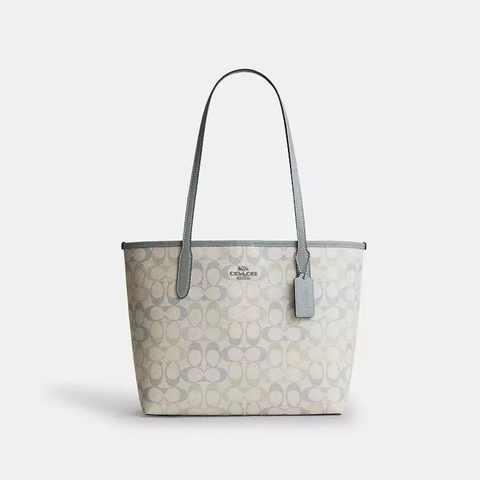 Coach NWT Coach Medium City Tote Bag Pretty CDZ09 CHALK/BLUE Size ONE SIZE - 8 Thumbnail