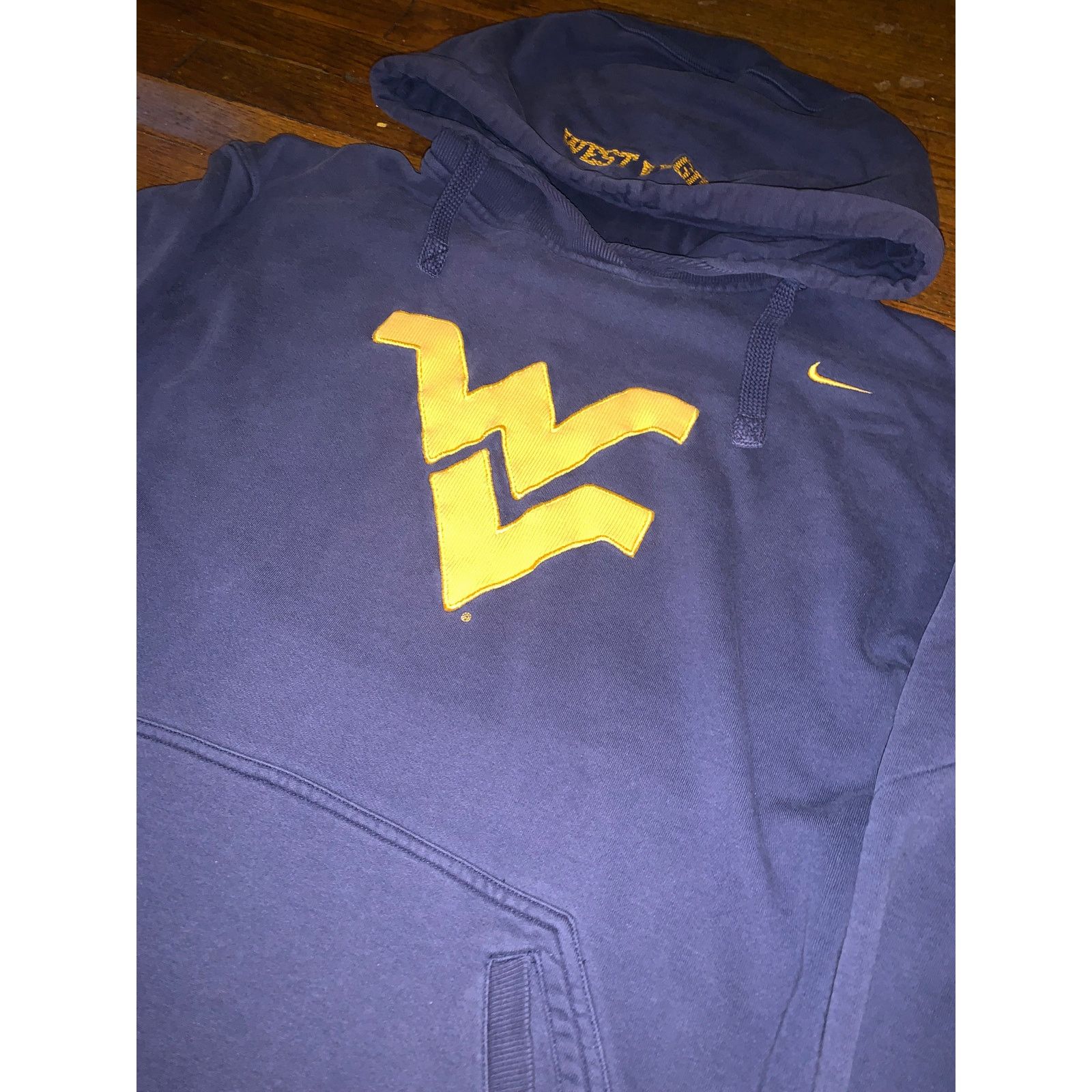 Nike West Virginia University Nike Hoodie Navy Blue Men’s XL Size US XL / EU 56 / 4 - 4 Thumbnail