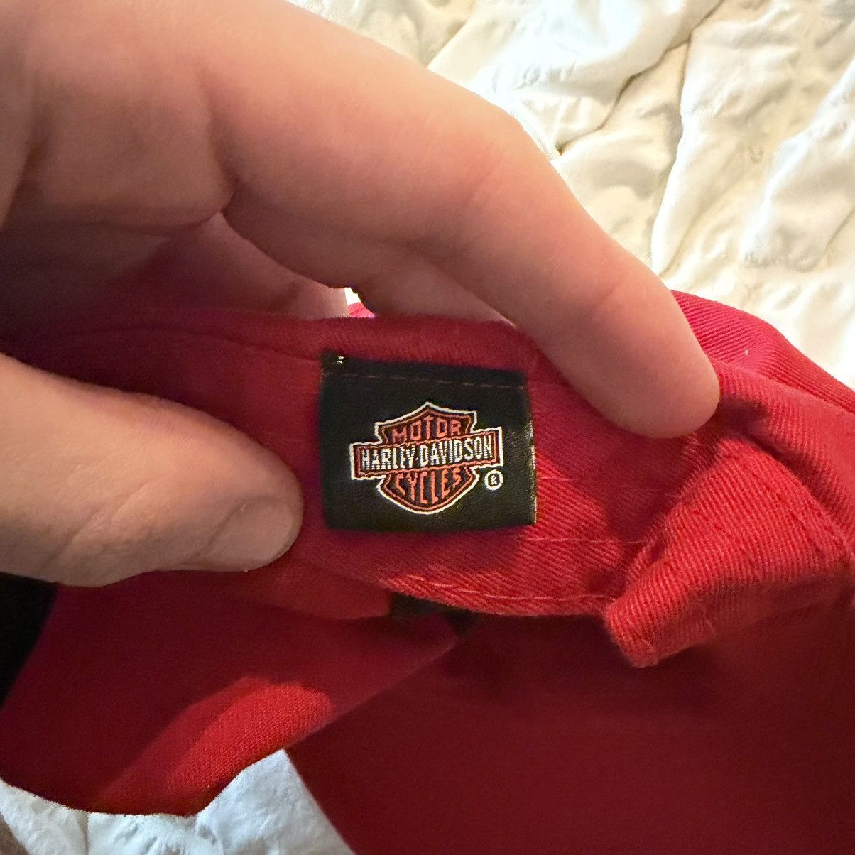 Harley Davidson Vintage Harley Davidson Red Baseball Cap Hat Adult Size Size ONE SIZE - 4 Thumbnail